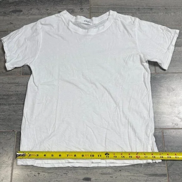 perfectwhitetee Ruby Crispy 100% Cotton Boxy Crewneck Tee White Size Medium - Picture 7 of 9